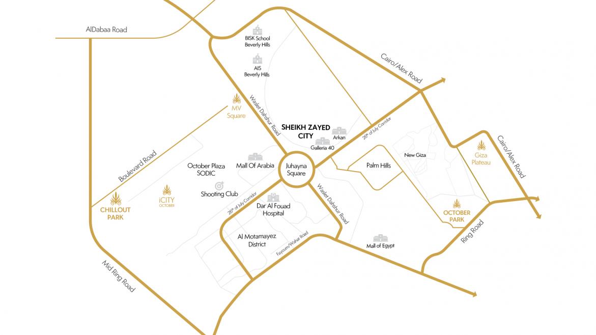 Strategically located in 6th October City